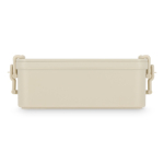 Lunch box a doppio strato con clip di chiusura e posate integrate 1,55 L color beige terza vista