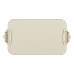 Lunch box a doppio strato con clip di chiusura e posate integrate 1,55 L color beige quinta vista