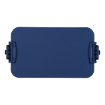 Lunch box a doppio strato con clip di chiusura e posate integrate 1,55 L color blu scuro quinta vista