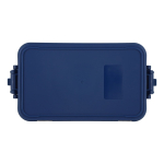 Lunch box a doppio strato con clip di chiusura e posate integrate 1,55 L color blu scuro sesta vista