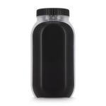 Portapranzo multifunzione con coperchio a vite e posate riutilizzabili color nero seconda vista