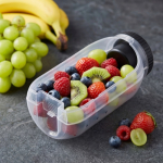 Portapranzo multifunzione con coperchio a vite e posate riutilizzabili color nero