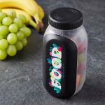 Portapranzo multifunzione con coperchio a vite e posate riutilizzabili color nero