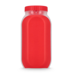 Portapranzo multifunzione con coperchio a vite e posate riutilizzabili color rosso seconda vista