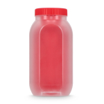 Portapranzo multifunzione con coperchio a vite e posate riutilizzabili color rosso terza vista