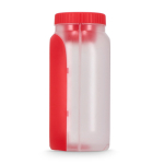 Portapranzo multifunzione con coperchio a vite e posate riutilizzabili color rosso sesta vista
