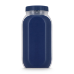 Portapranzo multifunzione con coperchio a vite e posate riutilizzabili color blu scuro seconda vista
