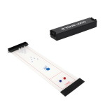 Gioco di bowling da tavolo con pista pieghevole e scatola compatta per riporlo vista area di stampa