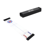 Gioco compatto di curling da tavolo portatile con custodia di stoccaggio vista area di stampa