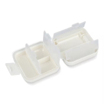Portapillole compatto in plastica con più scomparti color bianco quinta vista