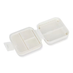 Portapillole compatto in plastica con più scomparti color bianco sesta vista