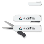 Forbici pieghevoli in acciaio e plastica da viaggio con custodia protettiva