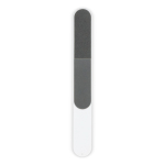 Lima per unghie dal design sottile con custodia protettiva color bianco seconda vista