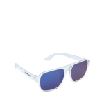 Occhiali da sole in plastica riciclata con effetto specchiato e protezione UV400 vista area di stampa
