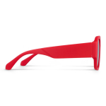 Occhiali da sole in plastica rigida riciclata con protezione UV400 color rosso terza vista