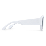 Occhiali da sole in plastica rigida riciclata con protezione UV400 color bianco terza vista
