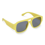 Occhiali da sole in plastica rigida riciclata con protezione UV400 color giallo