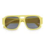 Occhiali da sole in plastica rigida riciclata con protezione UV400 color giallo seconda vista