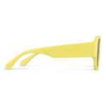 Occhiali da sole in plastica rigida riciclata con protezione UV400 color giallo terza vista
