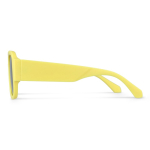Occhiali da sole in plastica rigida riciclata con protezione UV400 color giallo quarta vista