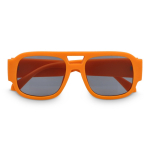Occhiali da sole in plastica rigida riciclata con protezione UV400 color arancione seconda vista
