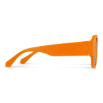 Occhiali da sole in plastica rigida riciclata con protezione UV400 color arancione terza vista