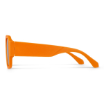 Occhiali da sole in plastica rigida riciclata con protezione UV400 color arancione quarta vista
