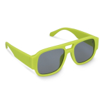 Occhiali da sole in plastica rigida riciclata con protezione UV400 color lime