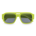 Occhiali da sole in plastica rigida riciclata con protezione UV400 color lime seconda vista