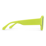 Occhiali da sole in plastica rigida riciclata con protezione UV400 color lime terza vista