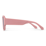 Occhiali da sole in plastica rigida riciclata con protezione UV400 color rosa pastello quarta vista