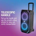 Altoparlante portatile con ruote e luci multicolore Fresh'n Rebel 640W color nero ottava vista