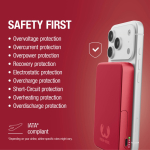 Power bank magnetico con ricarica wireless Fresh'n Rebel 10.000mAh color rosso nona vista