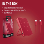 Power bank magnetico con ricarica wireless Fresh'n Rebel 10.000mAh color rosso