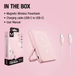 Power bank magnetico con ricarica wireless Fresh'n Rebel 10.000mAh color rosa