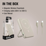 Power bank magnetico con ricarica wireless Fresh'n Rebel 10.000mAh color beige