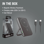 Power bank magnetico con ricarica wireless Fresh'n Rebel 10.000mAh color grigio scuro