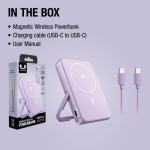 Power bank magnetico con ricarica wireless Fresh'n Rebel 10.000mAh color lilla