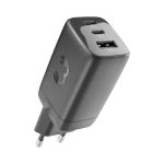Caricatore rapido con tripla porta 1 USB-A e 2 USB-C Fresh'n Rebel 67W color grigio scuro seconda vista