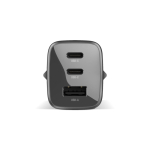 Caricatore rapido con tripla porta 1 USB-A e 2 USB-C Fresh'n Rebel 67W color grigio scuro