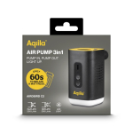 Pompa ad aria wireless ricaricabile con USB-C 3 in 1 con luce color nero nona vista