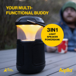 Altoparlante portatile 3 in 1 con luce 360° regolabile e powerbank 10.000mAh color nero settima vista
