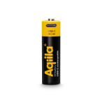Pacco da 4 pile AA ricaricabili con connessione USB-C da 2000mAh color nero terza vista