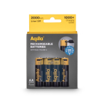 Pacco da 4 pile AA ricaricabili con connessione USB-C da 2000mAh color nero settima vista