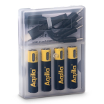 Confezione da 4 pile AAA ricaricabili con connessione USB-C da 600mAh color nero
