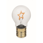 Lampadina LED decorativa con design a filamento e alimentazione a batterie color giallo