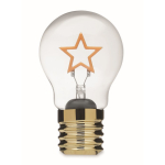 Lampadina LED decorativa con design a filamento e alimentazione a batterie color giallo sesta vista