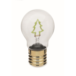 Lampadina LED decorativa con design a filamento e alimentazione a batterie color verde fluorescente