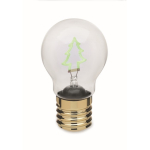 Lampadina LED decorativa con design a filamento e alimentazione a batterie color verde fluorescente seconda vista
