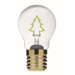 Lampadina LED decorativa con design a filamento e alimentazione a batterie color verde fluorescente sesta vista